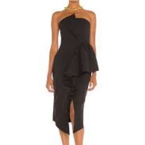 NWT Elliatt Black Strapless Reception Cocktail Dress Women Size S